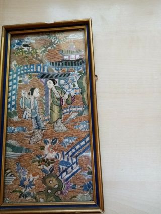 Chinese/japanese Silk Embroidery Picture