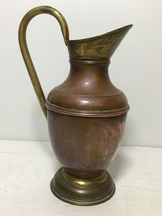 Vintage Copper and Brass Jug (Height - 22cm) 2