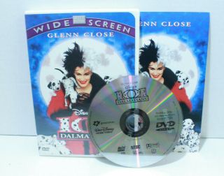 Disney 101 Dalmatians (dvd,  1998) Glenn Close Live Action Rare Oop,  Insert