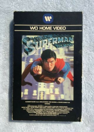 Superman The Movie Vhs (1979) First Edition Release,  Rare Videocassette