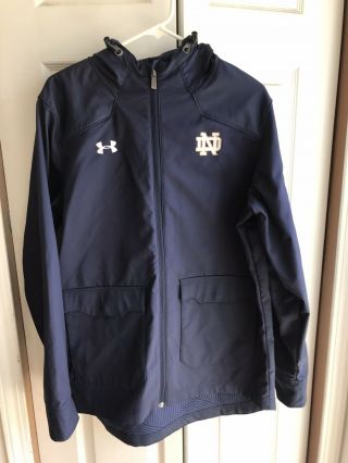 Under Armour Notre Dame Fighting Irish Cold Gear Shell Jacket On Field Rare Md