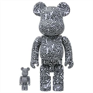 Medicom Be@rbrick Keith Haring 4 100 400 Bearbrick Figure Set