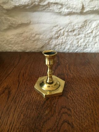 A Lovely Small Vintage Antique Solid Brass Candlestick,  Candle Holder