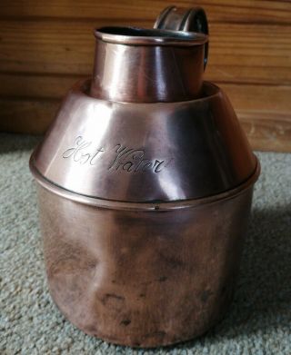 Antique Vintage Collectable Copper Hot Water Jug 2