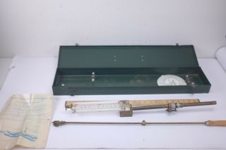 Vintage And Rare C.  W.  Cox Piro Swivel Manometer Veloctygage With Metal Case