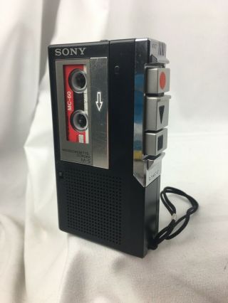 Vintage Sony M - 5 Microcassette - Corder Rare Black Recorder Made In Japan