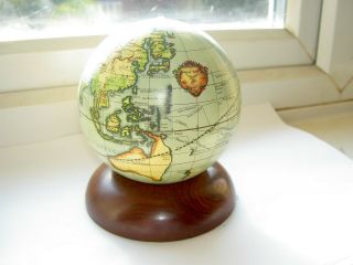Antique Vintage Paper Mache World Globe