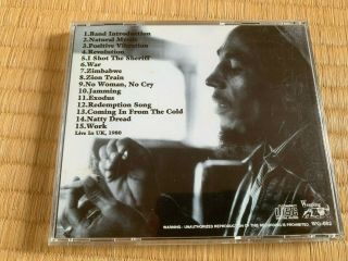 BOB MARLEY & THE WAILERS RIP THIS JOINT Very rare live CD U.  K.  1980 3