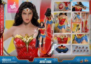 Hot Toys Dc Wonder Woman Comic Concept Version 1:6 Figure In Brown Box
