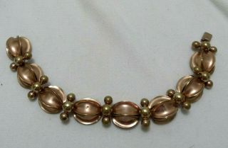 Vintage Antique? Rose Gold Filled Plated Colour Seed Pod Design Bracelet.