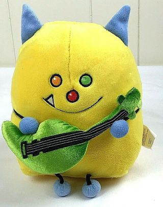 Disney Store Happy Monster Band 9 " L.  O.  With Guitar Rare Stuffed Plush Yellow