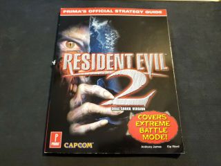 Rare Resident Evil 2 Primas Official Strategy Guide Dual Shock Version