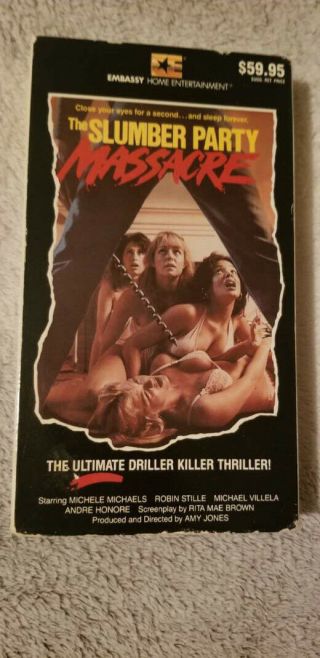 The Slumber Party Massacre (vhs,  1982) Embassy Home Entertainment (rare)