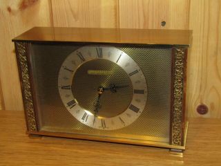 Junghans Meister Quartz Brass Clock Mantel