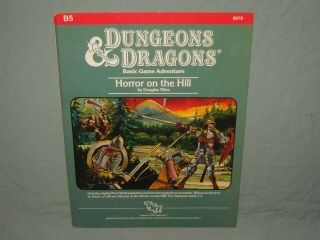 D&d 1st Edition Module - B5 Horror On The Hill (rare - And Exc, )