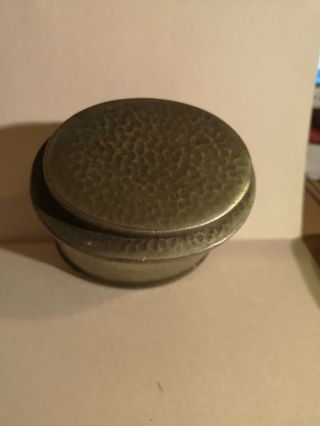 Civic Pewter Arts And Crafts Style Hammered Tea Caddy 2