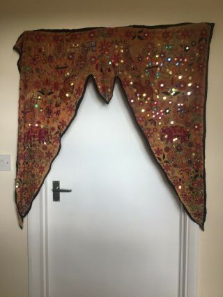 Antique Indian Wedding Banner (hand Embroidered With Sequins)