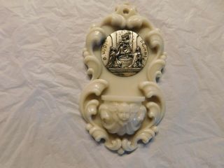 Rare Antique Holy Water Font Italy Italian Christian Christianity Religion Old