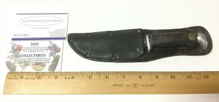 Vintage Case Xx 366 Fixed Blade Hunting Knife With Leather Sheath Rare Knife