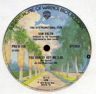 Van Halen You Really Got Me 12 " Record Rare Promo 1978 Vinyl Wb Pro - A - 708