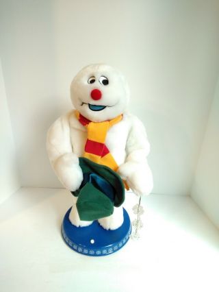 Rare Gemmy Frosty The Snowman Christmas Animated Dancing Spinning Snowflake 18”