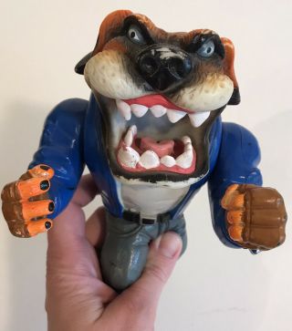Vintage 1996 Red Knuckles Muscle Mutts Action Figure Toy Street Wise Sharks