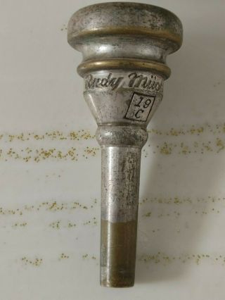 Vintage (rare) Rudy Muck Cushion Rim 19c.  Trumpet Cornet Mouthpiece.  99 Nr