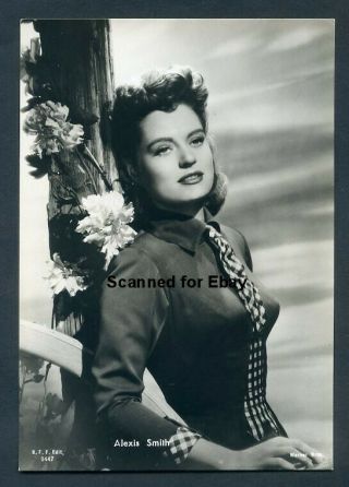 Alexis Smith Glamour 1950s Antique Vintage Italian Series Photo Postcard