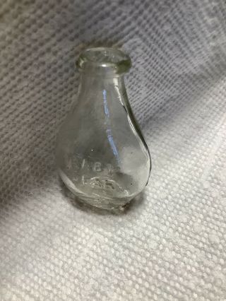 Antique Baby Dear Glass Bottle Miniature Doll Bottle 2.  25 