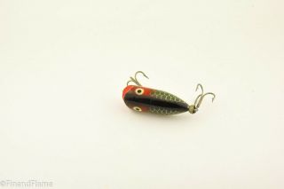 Vintage Heddon Tiny Lucky 13 Spook Antique Fishing Lure Green Scale CR4 3