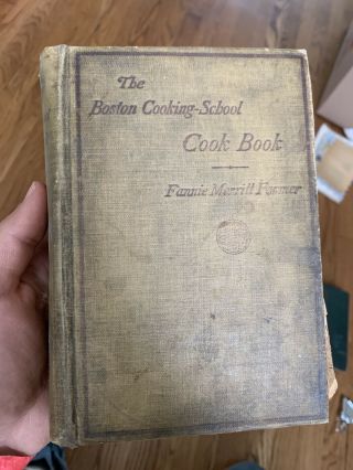 The Boston Cooking - School Cook Book - Fannie Merritt Farmer 1920 Antique