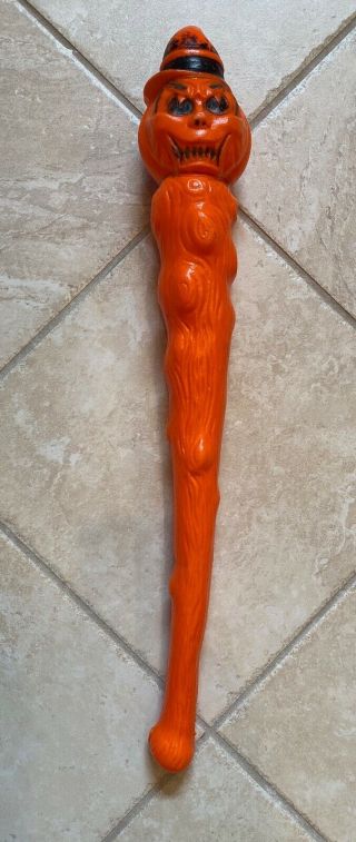 Vintage 60s Halloween Rare Blow Mold Skull Witch Plastic Club Bat Clinton Toy