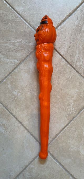 Vintage 60s Halloween Rare Blow Mold Skull Witch Plastic Club Bat Clinton Toy 2