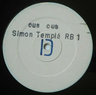 Rare 1994 Jungle Drum N Bass - Simon Templa - Cus Cus Hungry Eyes White Label