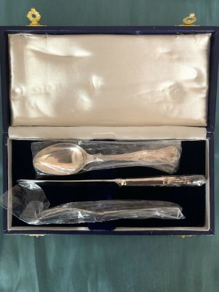 Child’s Silver - Plated Cutlery Set In Presentation Box
