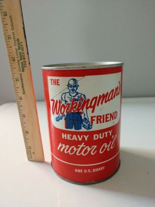 Rare Vintage Oil Can - The Workingman 