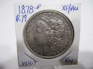 Rare Date 1878 Reverse Of 1879 Morgan Dollar Pq Xf/au W107