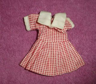 Vintage Skipper Clone Randy British Crown Colony Red/white Checked Dress - Tagged