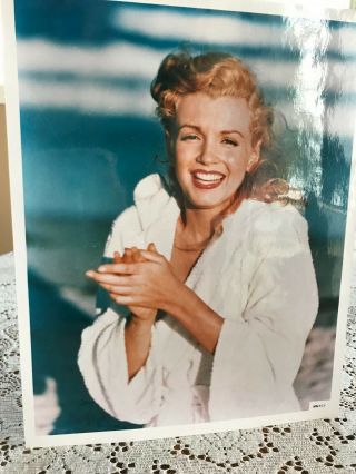 Rare Marilyn Monroe 8x10 Color Beach Photo -