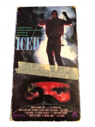 Iced 1988 Vhs Ultra Rare Slasher From Prism Oop Horror