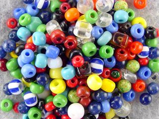 400 - Colorful - Antique - Venetian - Glass - Pony - Trade - Beads - Variety - Stripes - Shapes