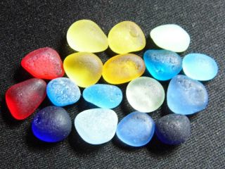 16 Xs - S Rainbow Of Colour Inc Uv 0.  35oz Jq Rare Seaham English Sea Glass
