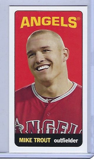 2013 Topps Archives Mike Trout Mini Tall Boys Rare Insert Sp