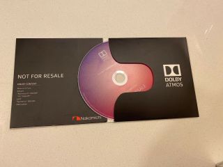 Dolby Atmos Demo Blu Ray Disc August 2018 Rare