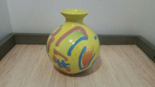 Royal Haeger Rare Yellow/multi Colored Glazed Vase