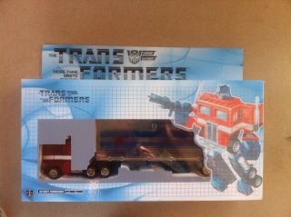 Transformers G1 Clear Red/blue Ghost Optimus Prime With Custom Box