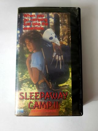 Sleepaway Camp 2 Unhappy Campers Vhs Tape Horror Film Scary Movie Rental Rare