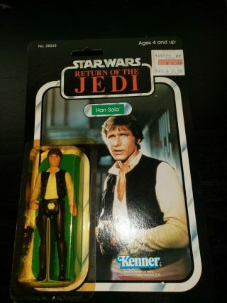 Kenner 1983 Star Wars Han Solo Action Figure On 77 Card Back