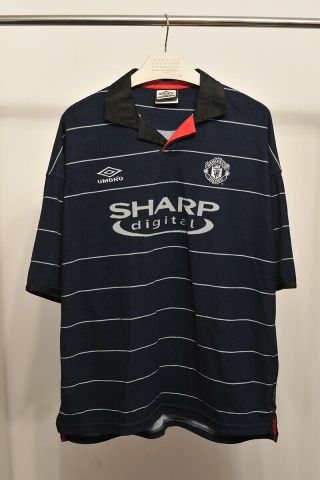 Rare Vintage Manchester United Away Football Shirt 1999 - 2000 Sharp Size 2xl