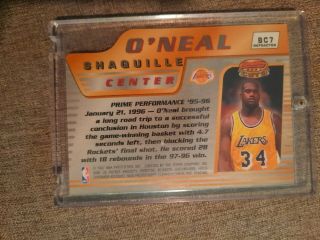 SHAQUILLE O ' NEAL 1996 - 97 BOWMAN BEST CUTS ATOMIC REFRACTOR RARE LAKERS HOF 2